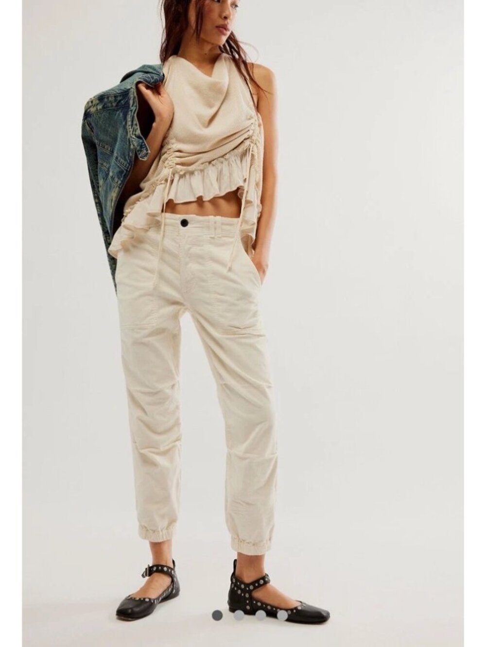 $248 NWT Citizens Of Humanity AGNI Utility Trouser Pants in Soft White 26 CASUAL